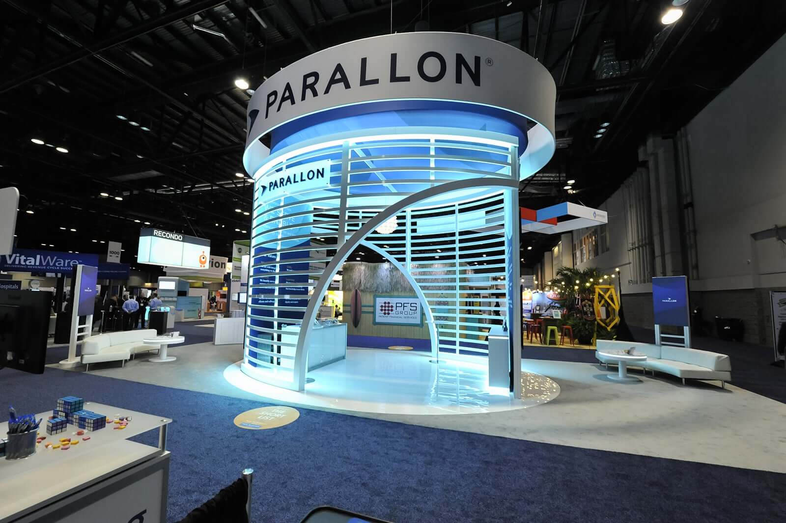 parallon - custom island trade show exhibit