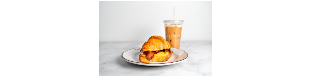 Croissant Breakfast Sandwich with a Latte at Cafe Leonelli (1)