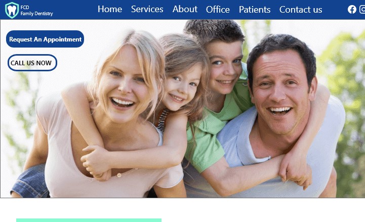 dentist website service in austin header
