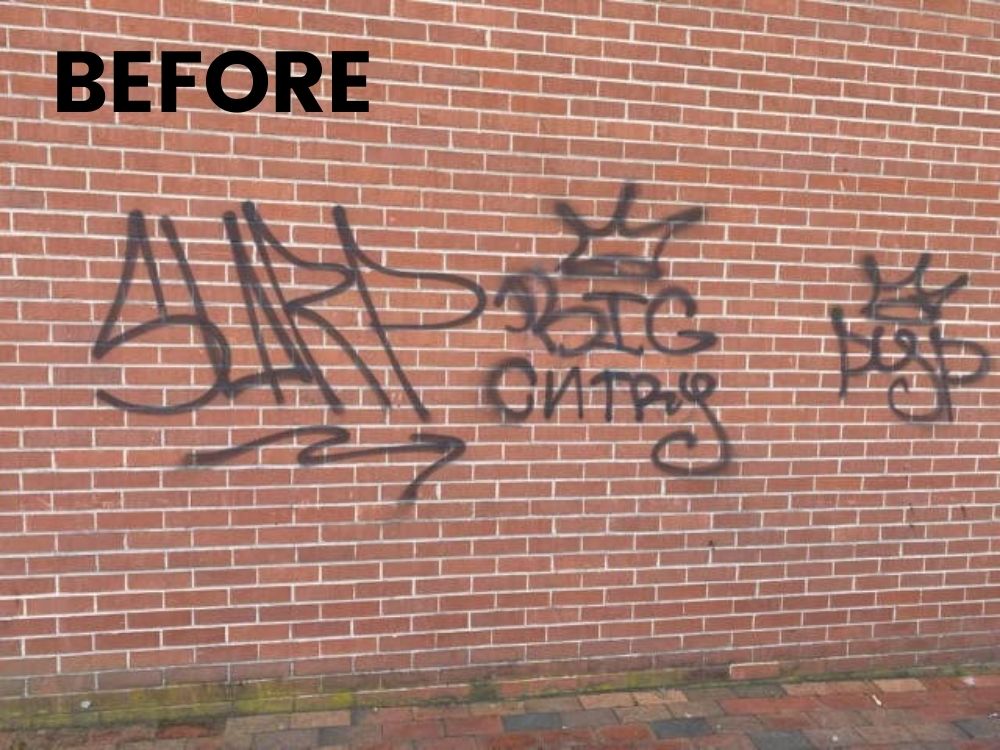 Before Graffiti Removal