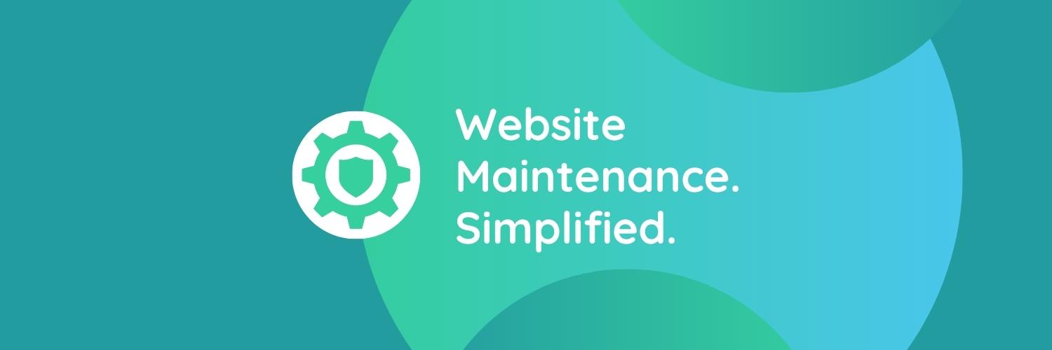 Website Maintenance. Simplified. (1500 × 500 px)