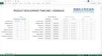 Product Development Timeline Spreadsheet